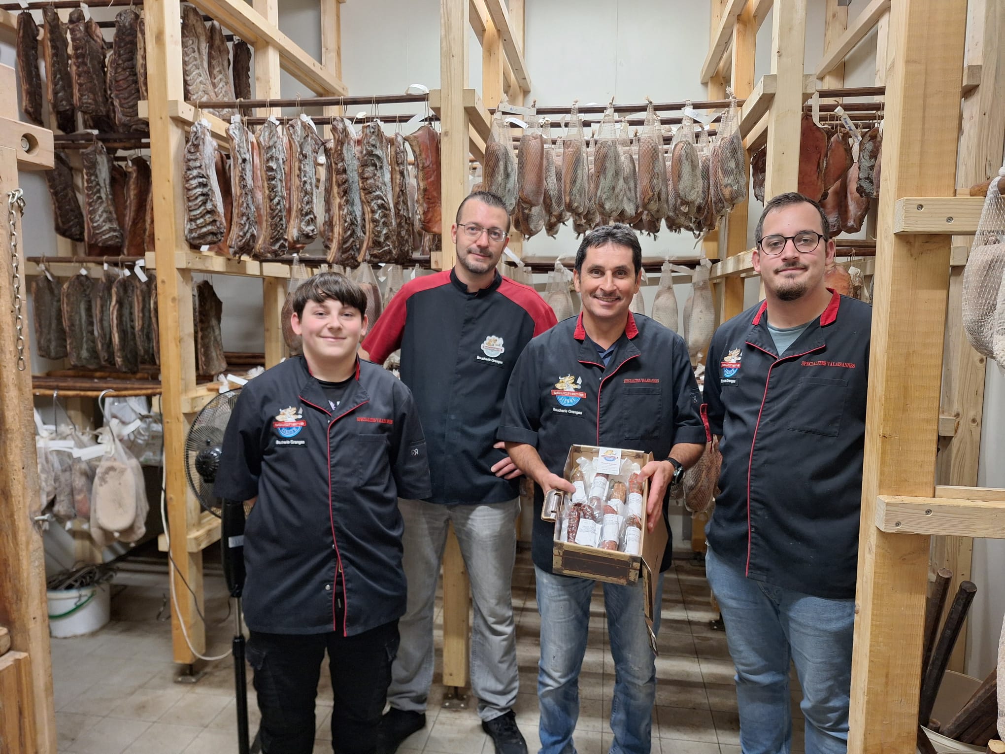 Serge Crettaz et son équipe de la Boucherie La Lienne